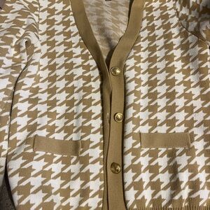 Olivia Sky Beige and Cream Knit Sweater